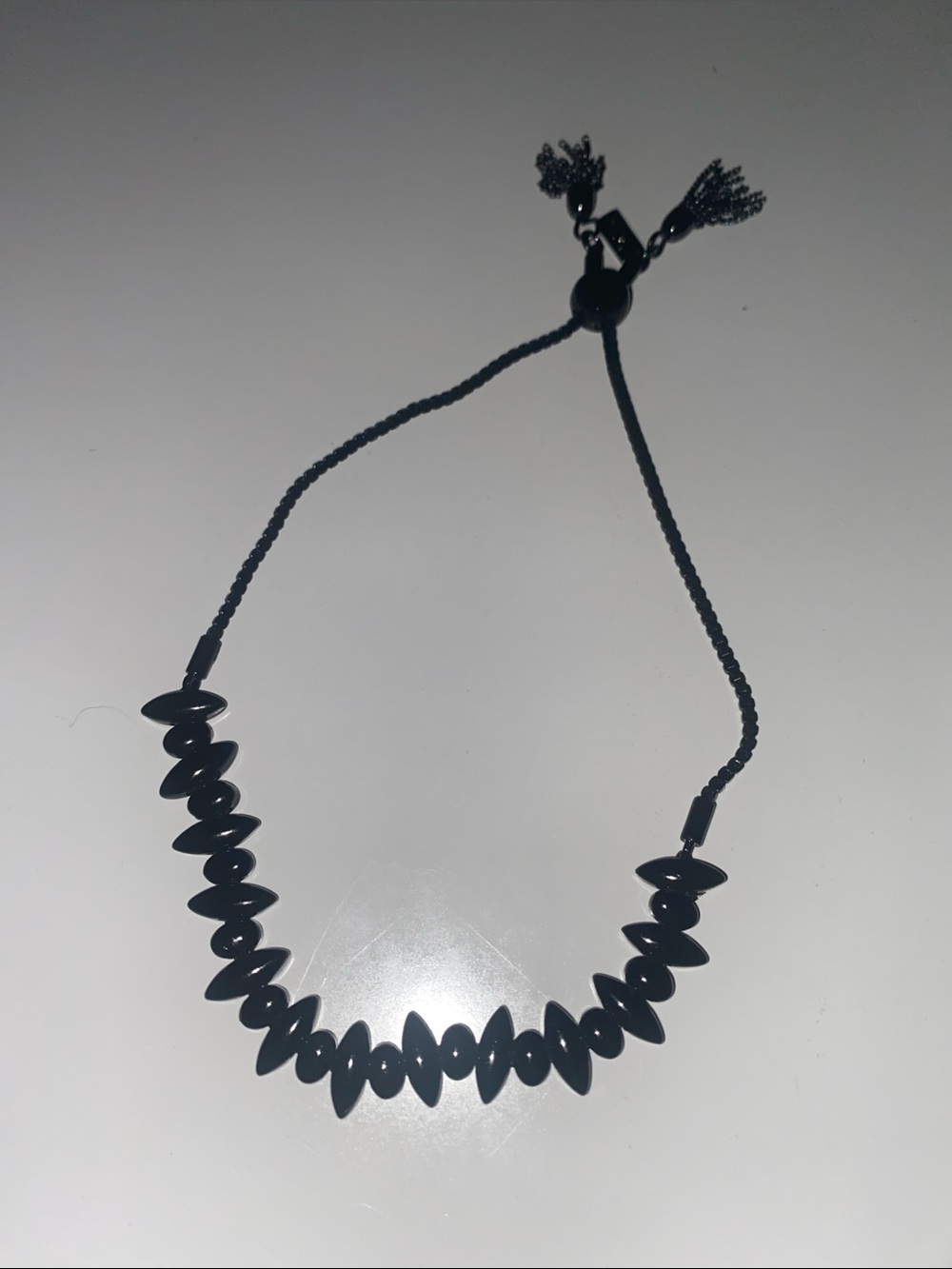 Black Beaded Adjustable Women's Bracelet